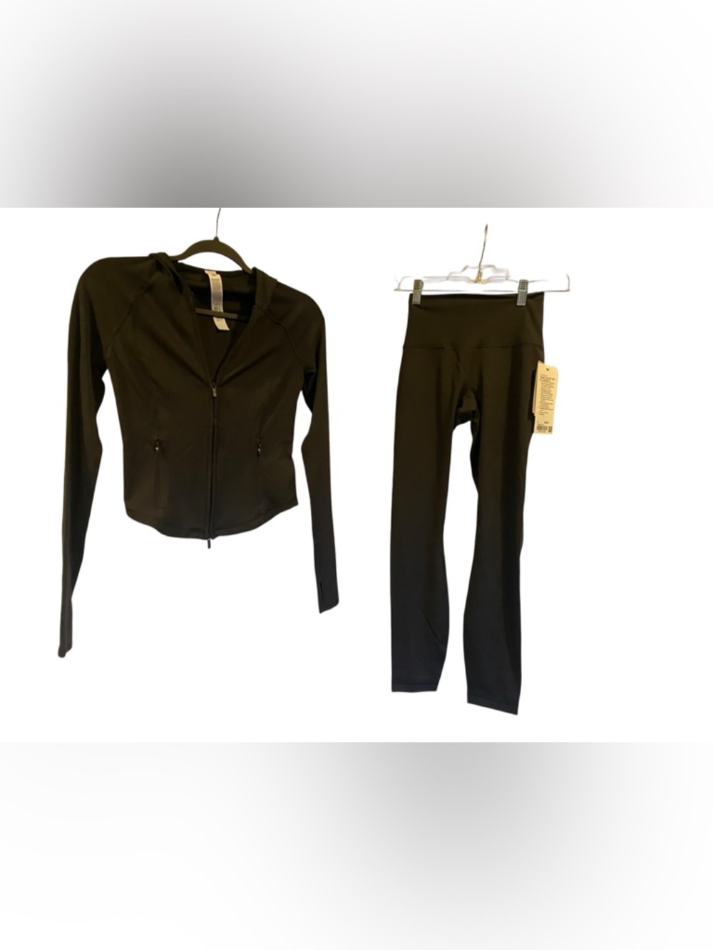 NWT Lululemon Wunder train leggings and jacket set BLACK Size 4 - Picture 1 of 5